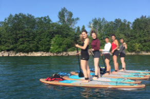 family paddle boarding lessons