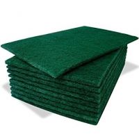 GREEN SCOURING PADS 6″ x 9″ x .3″ 10 PACK