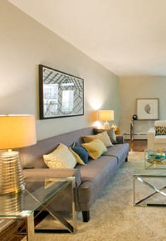 Showcase modern art and style in elegant, cozy suites