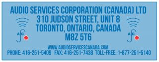 Audio Services Corporation (Canada) Ltd. - ASC for short - was started over 25 years ago by Alex Bernardi with just a few radio mics rented from a film camera shop. From Alex and ASC's humble beginnings working from that camera shop, Audio Services Corporation has grown to become Canada's first and foremost supplier of location sound equipment.